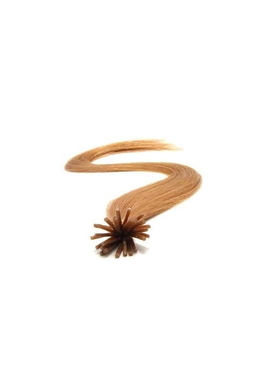 30 redbrown i-tip 50 cm langt luksus remy hair extension hotfusion