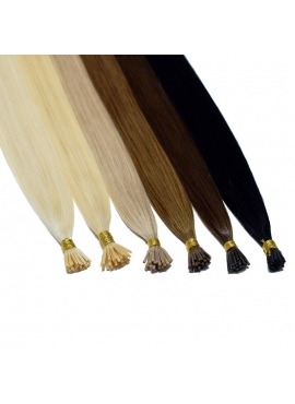 Coldfusion I-Tip, 25 stk. luksus remy hair extension, VÆLG FARVE, 1 grams totter, 50 cm langt. 25 stk. Vælg farve