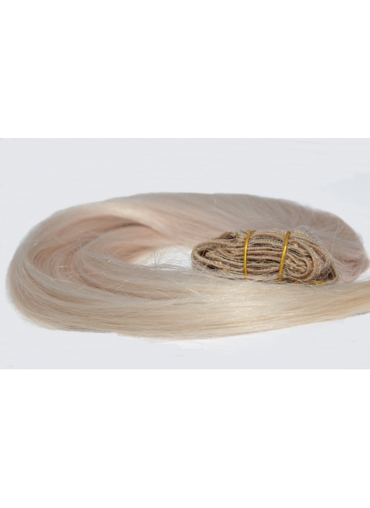 Silver Blond, kvalitets Clip in hair extension, 50 cm langt, 100 gram, 8 baner