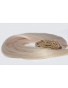 Silver Blond, kvalitets Clip in hair extension, 50 cm langt, 100 gram, 8 baner