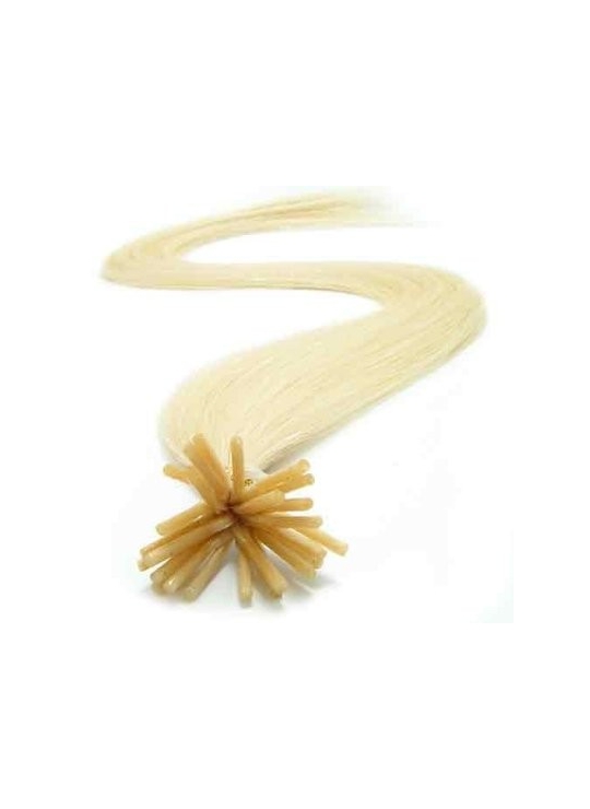 60 lysest blond, i tip, hair extension, luksus remy coldfusion 1 grams