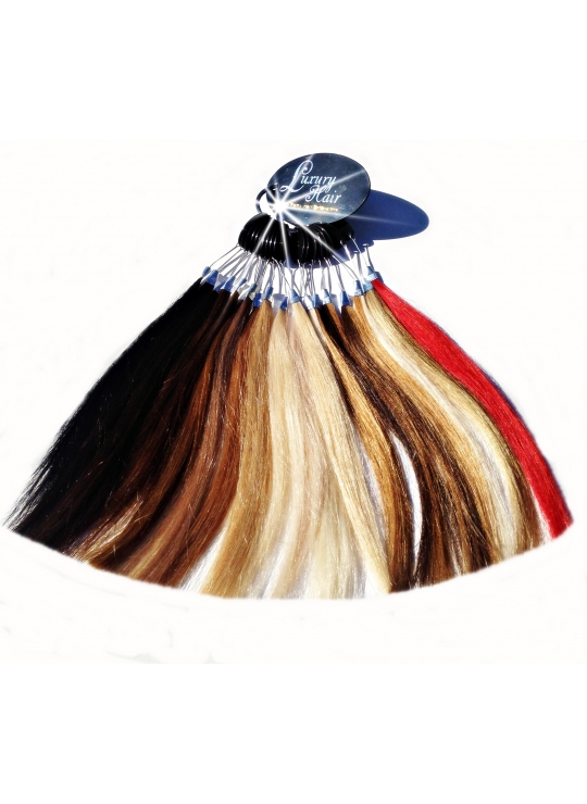 Farvering med 19 luksus hair extensions farver